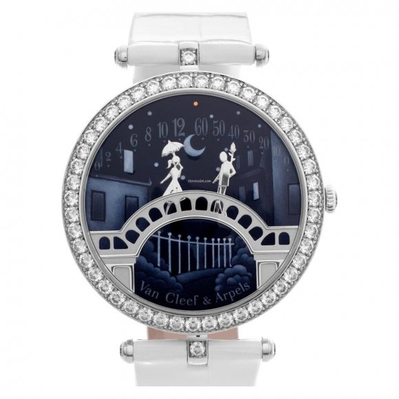 Van Cleef & Arpels Pont Des Amoureux Poet 18k White Gold Blue dial