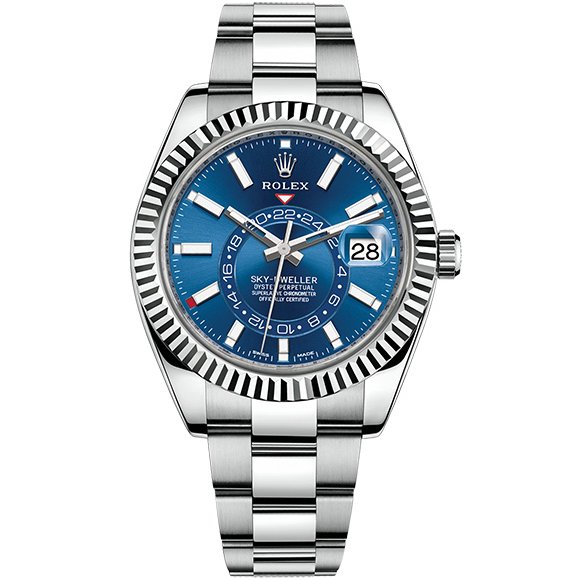ROLEX SKY-DWELLER 42MM STEEL AND WHITE GOLD