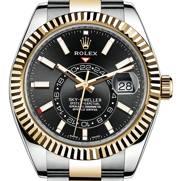 ROLEX SKY-DWELLER 42MM STEEL AND YELLOW GOLD