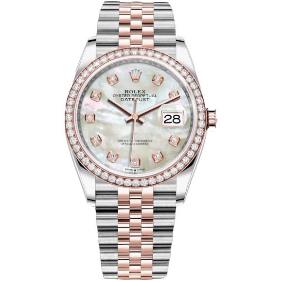 ROLEX DATEJUST 36MM STEEL AND EVEROSE GOLD