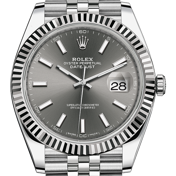 ROLEX DATEJUST 41 MM, OYSTERSTEEL AND WHITE GOLD
