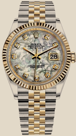 Rolex                                     Datejust 36mm Steel and Yellow Gold