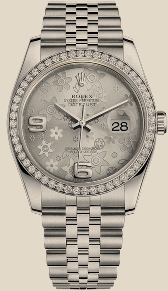 Rolex                                     Datejust 36mm Steel and White Gold