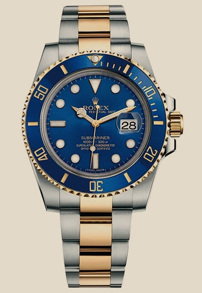 Rolex                                     Submariner DATE 40MM STEEL AND YELLOW GOLD CERAMIC