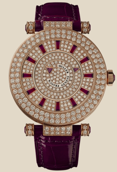 Franck Muller                                     Ronde Double Mystery Rose Gold Diamond and Ruby