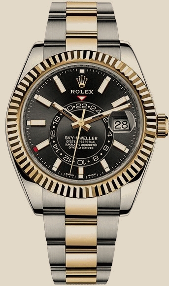 Rolex                                     Sky-Dweller 42mm Steel and Yellow Gold