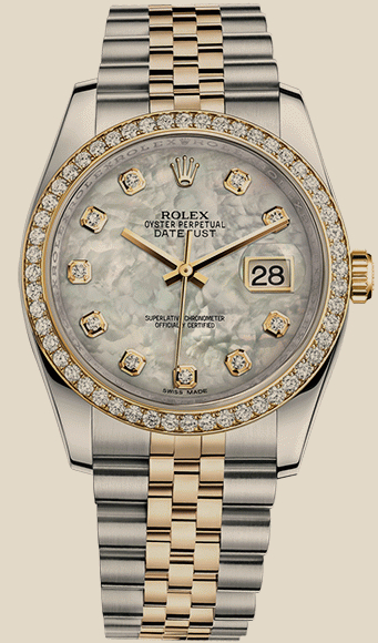 Rolex                                     Datejust 36mm Steel and Yellow Gold
