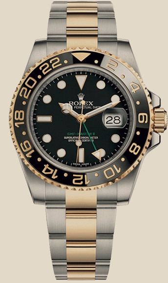 Rolex                                     GMT-Master II 40mm Steel and Yellow Gold