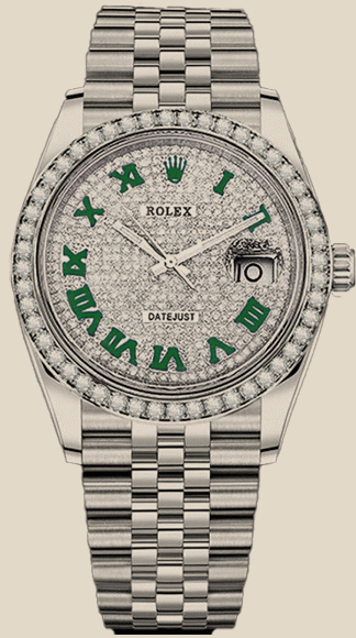 Rolex                                     Datejust 36mm Steel and White Gold