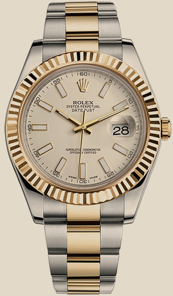 Rolex                                     Oyster Datejust II 41mm Steel and Yellow Gold