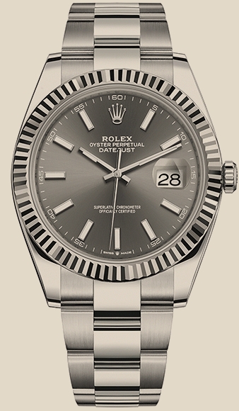 Rolex                                     Datejust 41mm Steel and White Gold