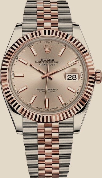 Rolex                                     Datejust 41mm Steel and Everose Gold